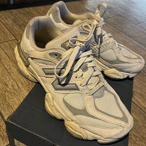 New Balance Cream and White Casual Sneaker